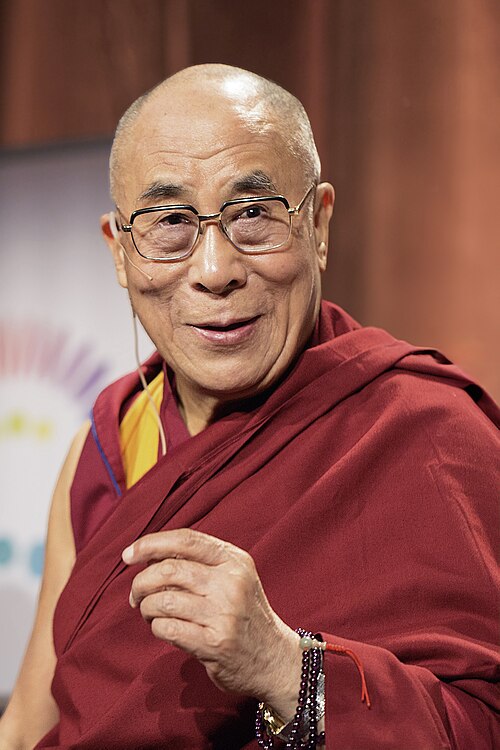 14th Dalai Lama profile portrait