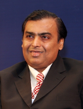Mukesh Ambani profile portrait