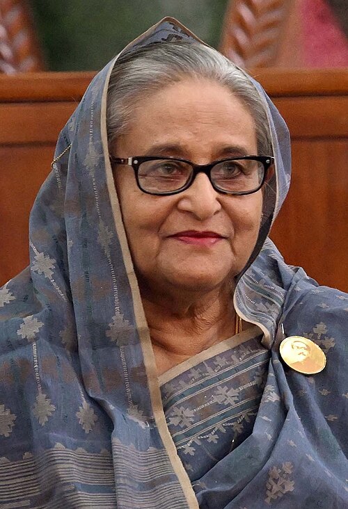 Sheikh Hasina profile portrait