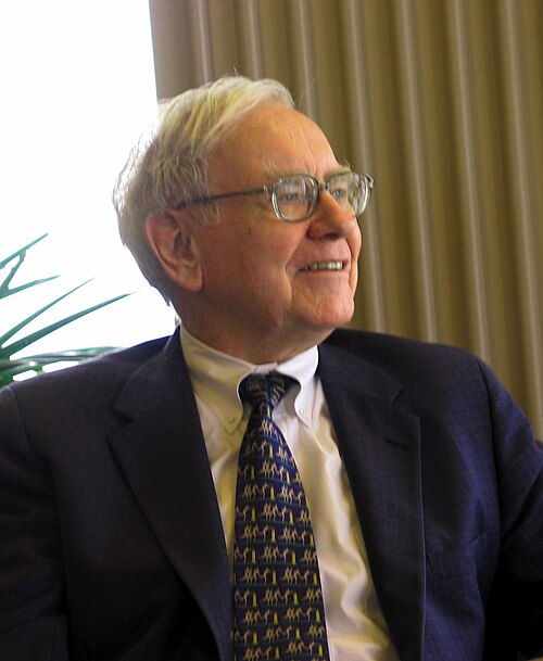 Warren Buffett profile portrait